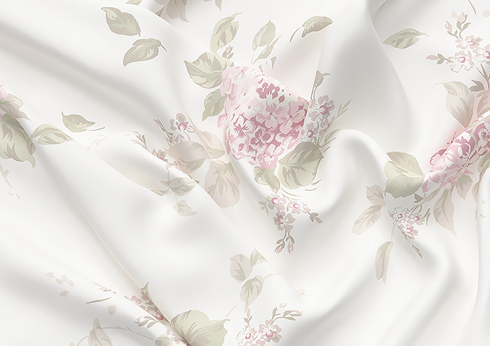 Shabby Chic by Rachel Ashwell Belle Hydrangea, Powder Pink - Made to Measure Curtains - Image 4